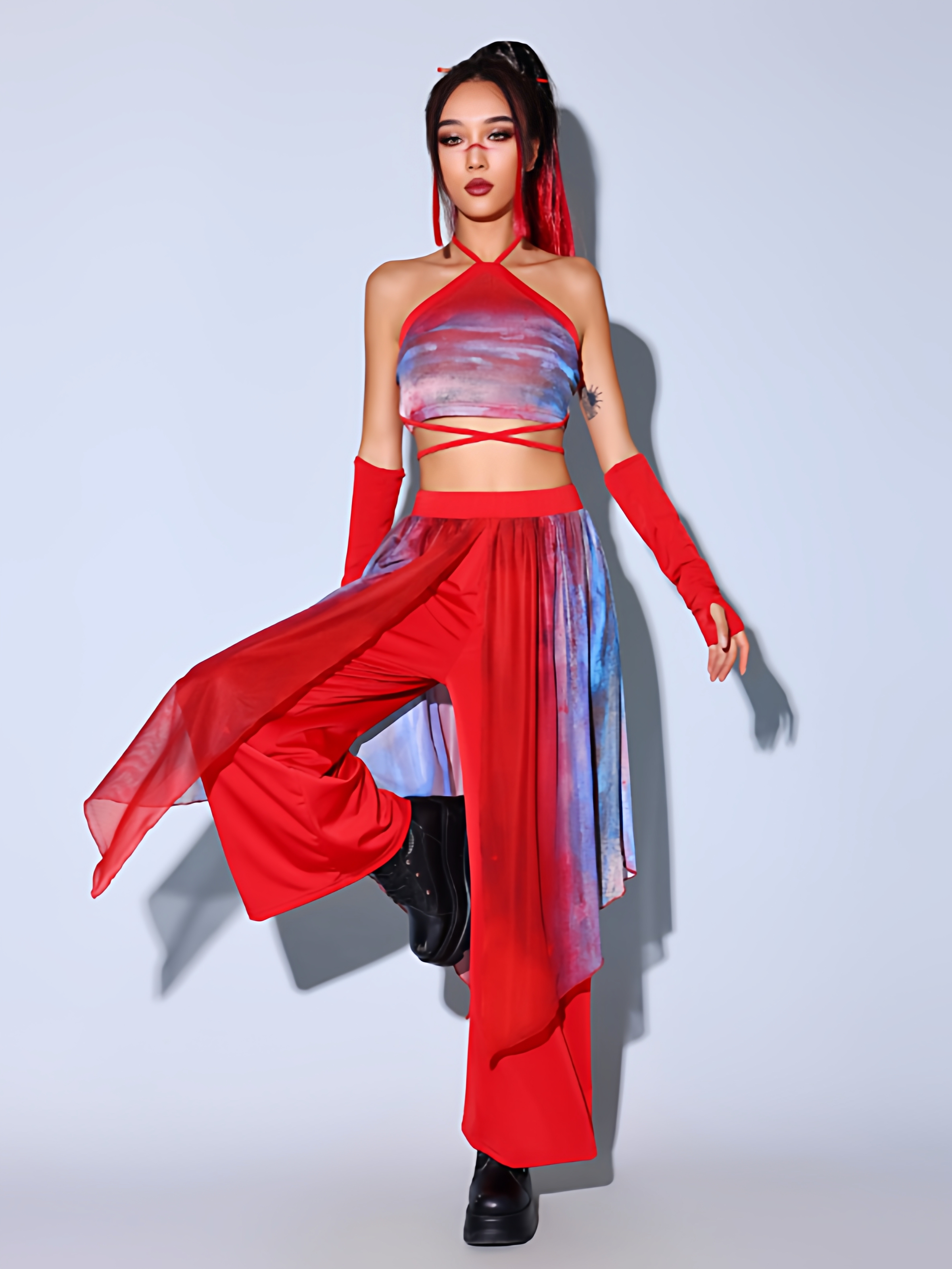 Ethnic Dress Fashion Show - Modern Dance Performance Outfit Jazz Dance