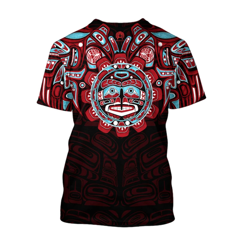 Men'S Ethnic Fashion Trends - Retro Ethnic Aztec Mexico T-shirt Summer