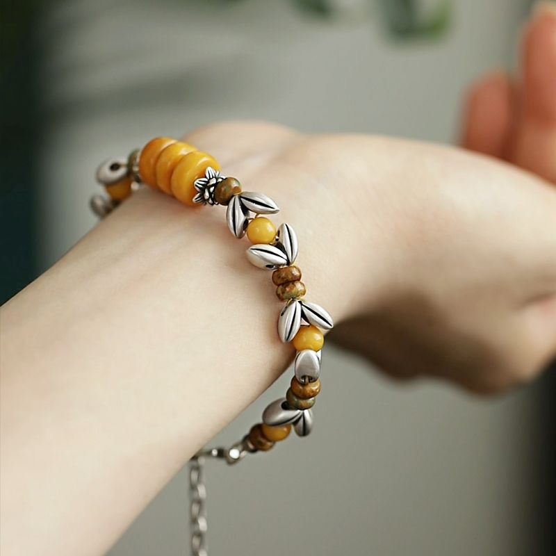 Yellow Disc Round Bead Spacer  - مراجعة Ethnic Wear Fashion Designer وسعره