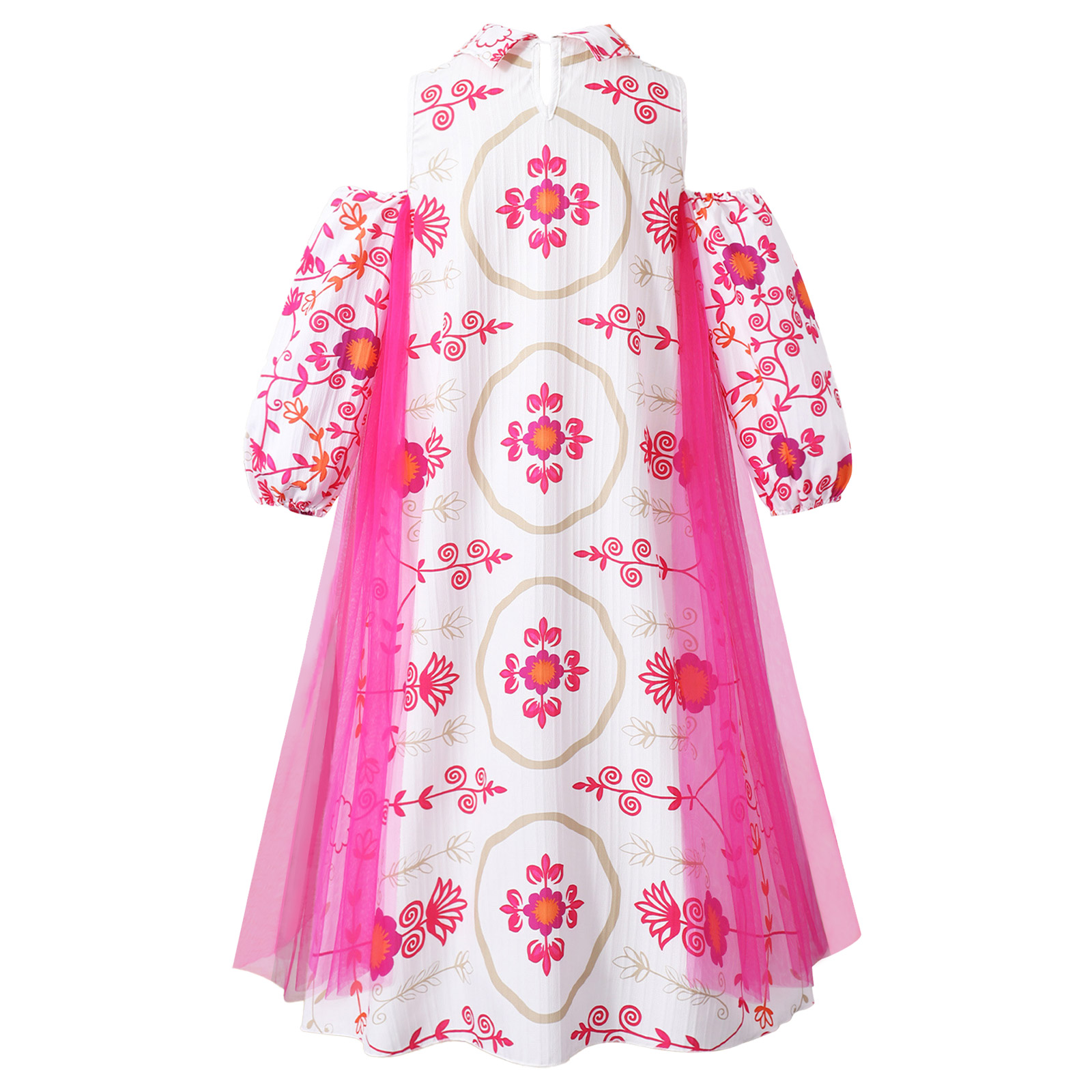 Girl Long Sleeve Mesh Patchwor - مراجعة Ethnic Wear وسعره