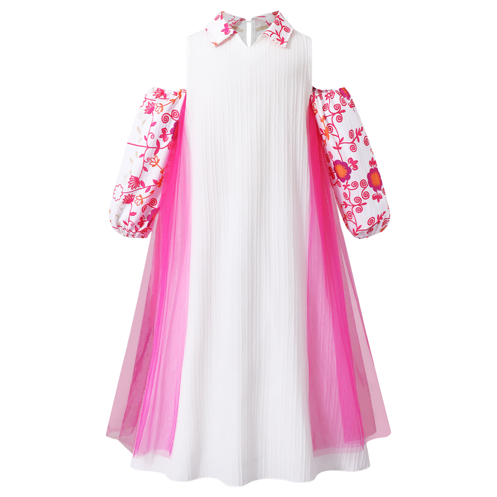 Girl Long Sleeve Mesh Patchwor - مراجعة Ethnic Wear وسعره