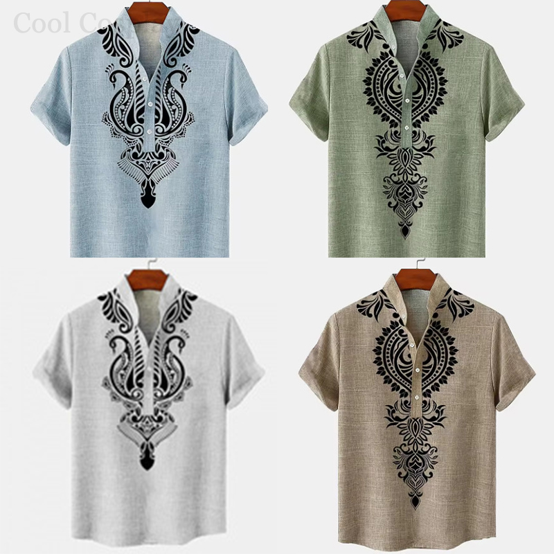 Male Retro Tops Henley Shirt M - مراجعة Ethnic Fashion Style وسعره