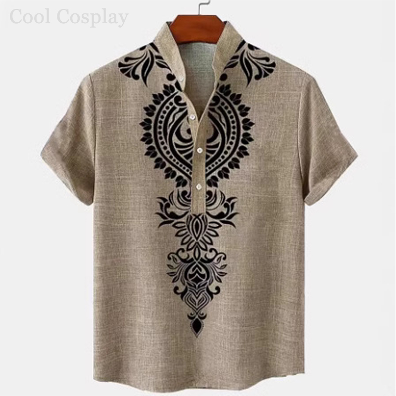 Male Retro Tops Henley Shirt M - مراجعة Ethnic Fashion Style وسعره