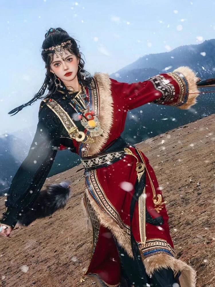 New Tibetan robe Tibet brigade - مراجعة Ethnic Wear وسعره