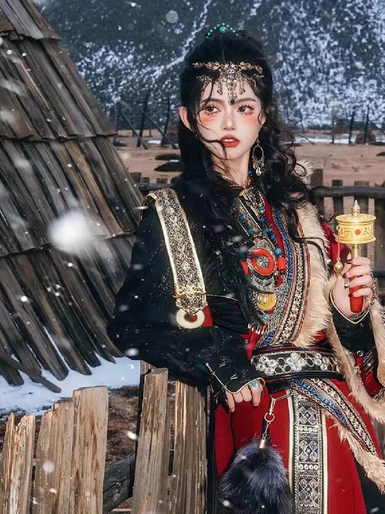 New Tibetan robe Tibet brigade - مراجعة Ethnic Wear وسعره