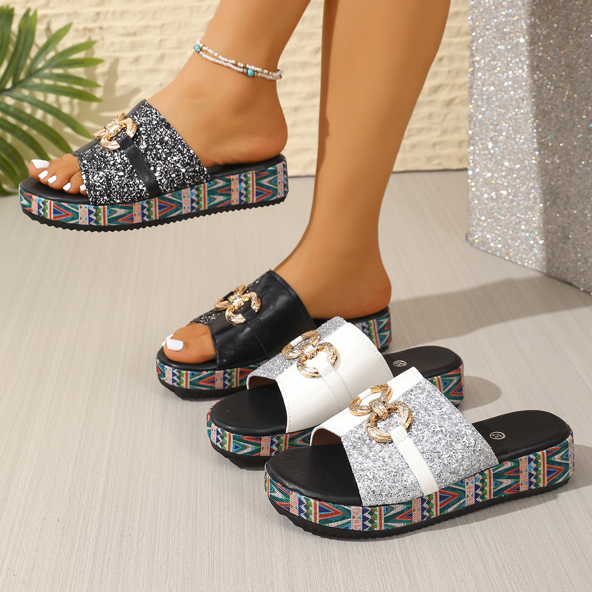 2026 New Thick-Soled Mule Slip - مراجعة Ethnic Wear وسعره