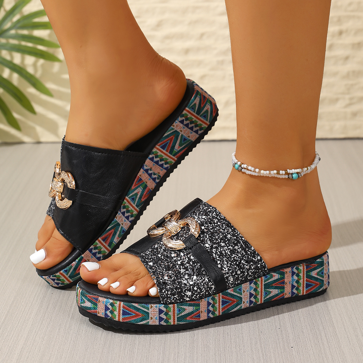 2026 New Thick-Soled Mule Slip - مراجعة Ethnic Wear وسعره