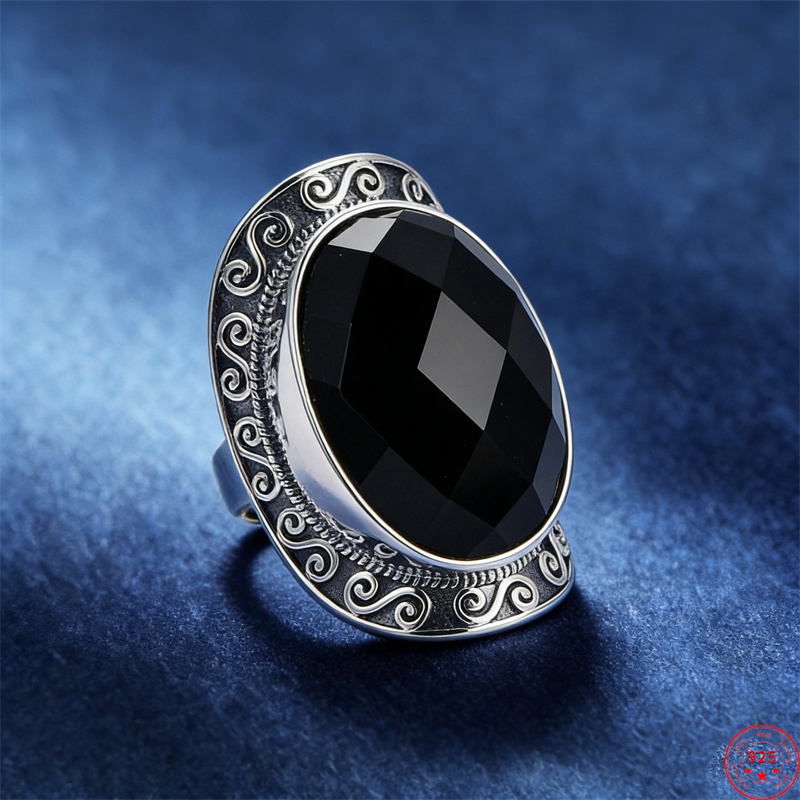 BOCAI New S925 Silver Rings fo - مراجعة Men'S Ethnic Fashion Trends وسعره