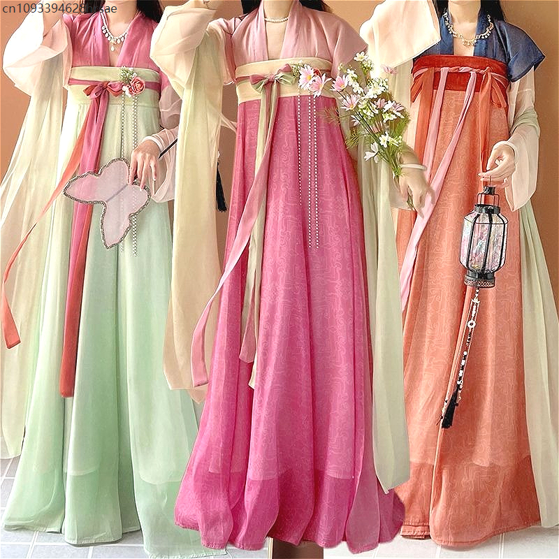 Chinese Traditional Hanfu Pink - مراجعة Ethnic Dress Fashion Show وسعره