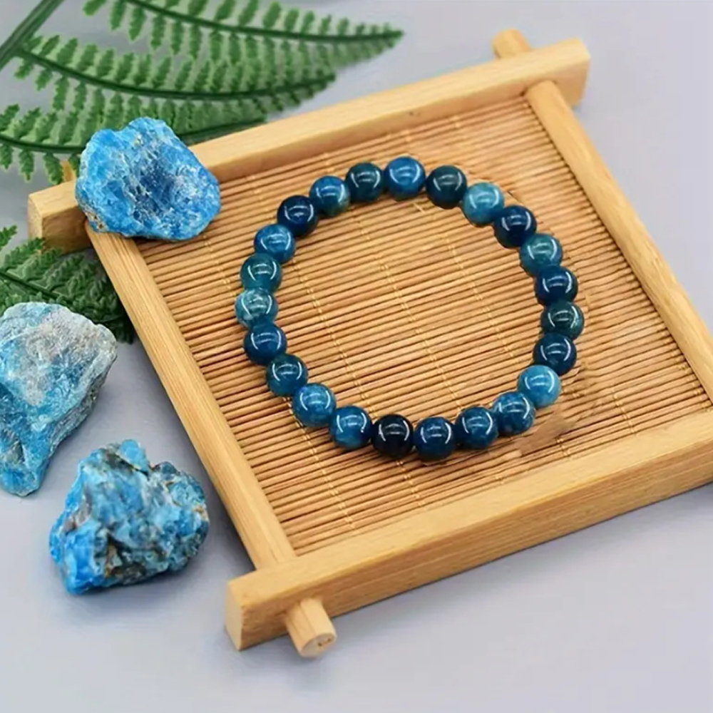 1pcs Apatite Style Bracelet Bl - مراجعة Men'S Ethnic Fashion Trends وسعره