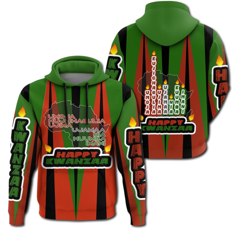 African Kwanzaa Hoodies 3D Pri - مراجعة Men'S Ethnic Fashion Trends وسعره