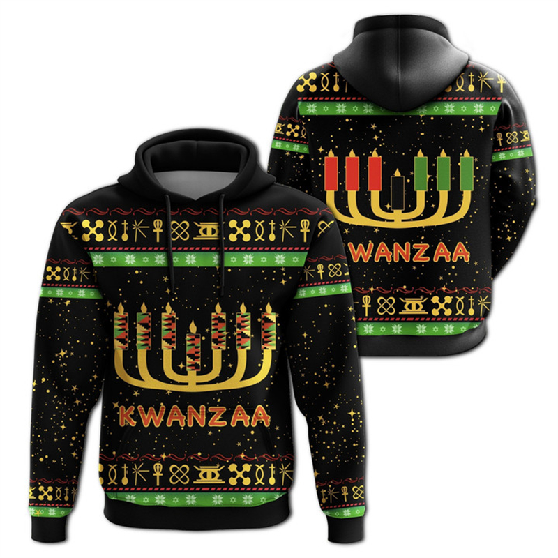 African Kwanzaa Hoodies 3D Pri - مراجعة Men'S Ethnic Fashion Trends وسعره