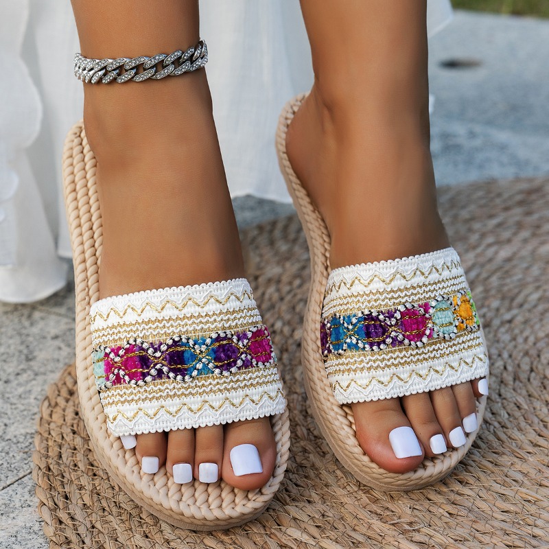Women's Outdoor Flat Sandals D - مراجعة Ethnic Fashion Style وسعره