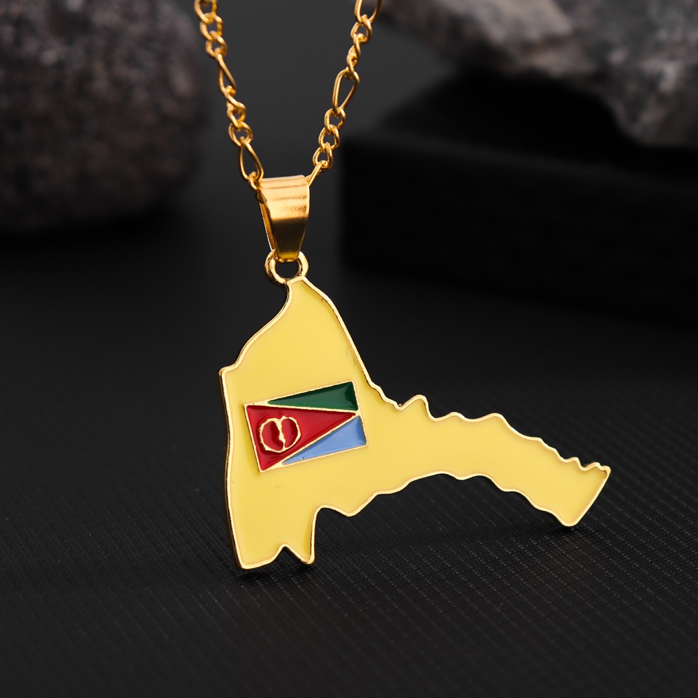 Exquisite Eritrea Map Pendant  - مراجعة Men'S Ethnic Fashion Trends وسعره