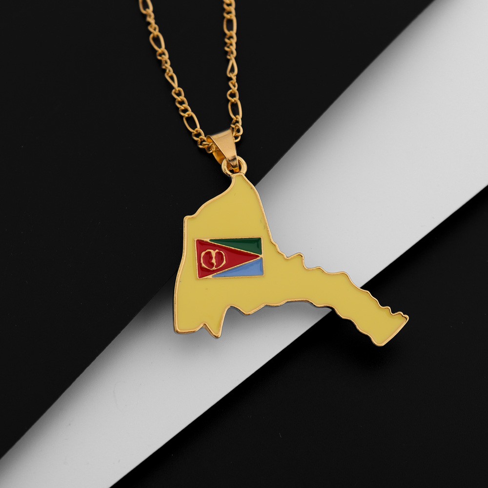 Exquisite Eritrea Map Pendant  - مراجعة Men'S Ethnic Fashion Trends وسعره