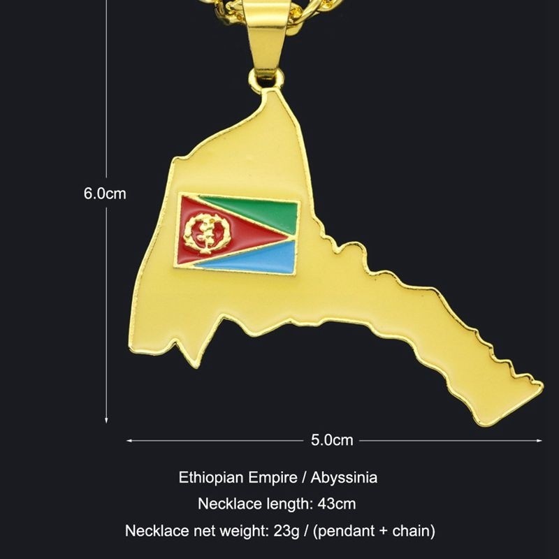 Exquisite Eritrea Map Pendant  - مراجعة Men'S Ethnic Fashion Trends وسعره