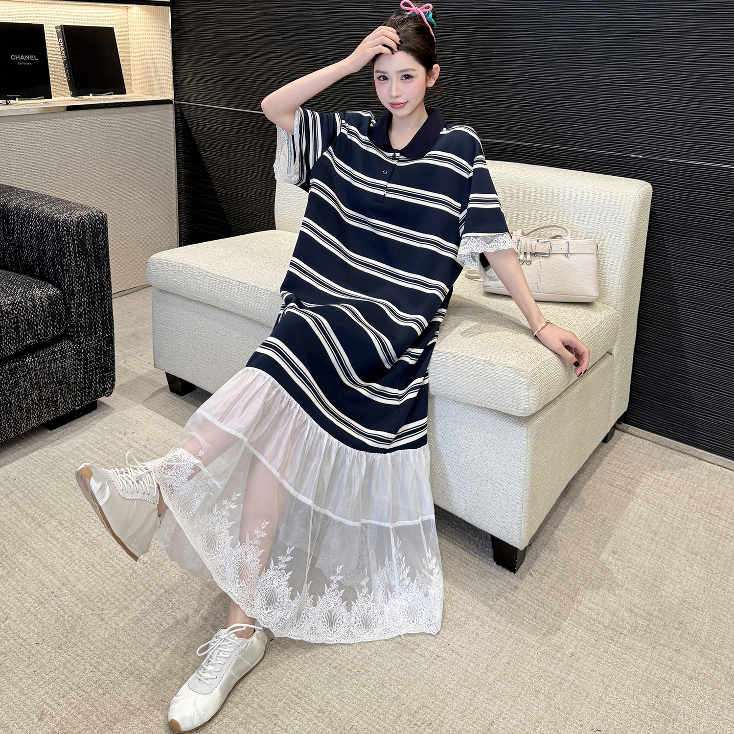 New 2026 Summer Lace Collar Dr - مراجعة Ethnic Wear وسعره
