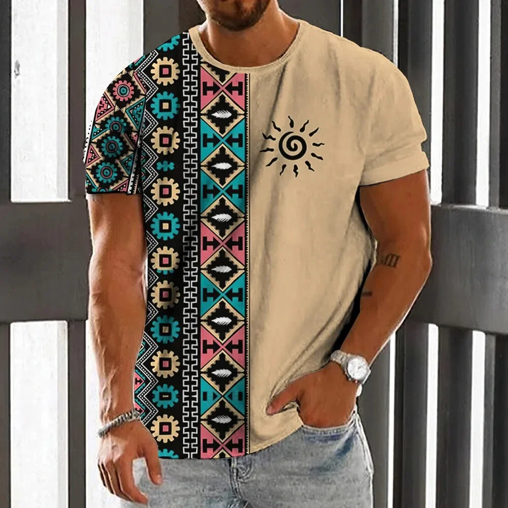 Vintage Ethnic Style Men's T-S - مراجعة Men'S Ethnic Fashion Trends وسعره