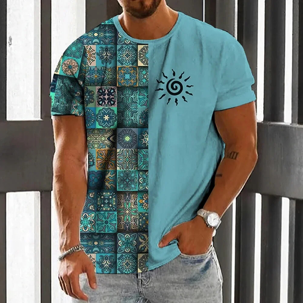 Vintage Ethnic Style Men's T-S - مراجعة Men'S Ethnic Fashion Trends وسعره