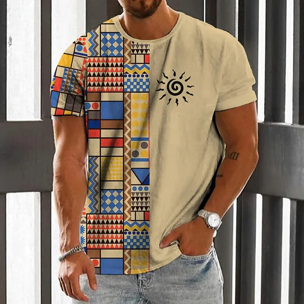Vintage Ethnic Style Men's T-S - مراجعة Men'S Ethnic Fashion Trends وسعره