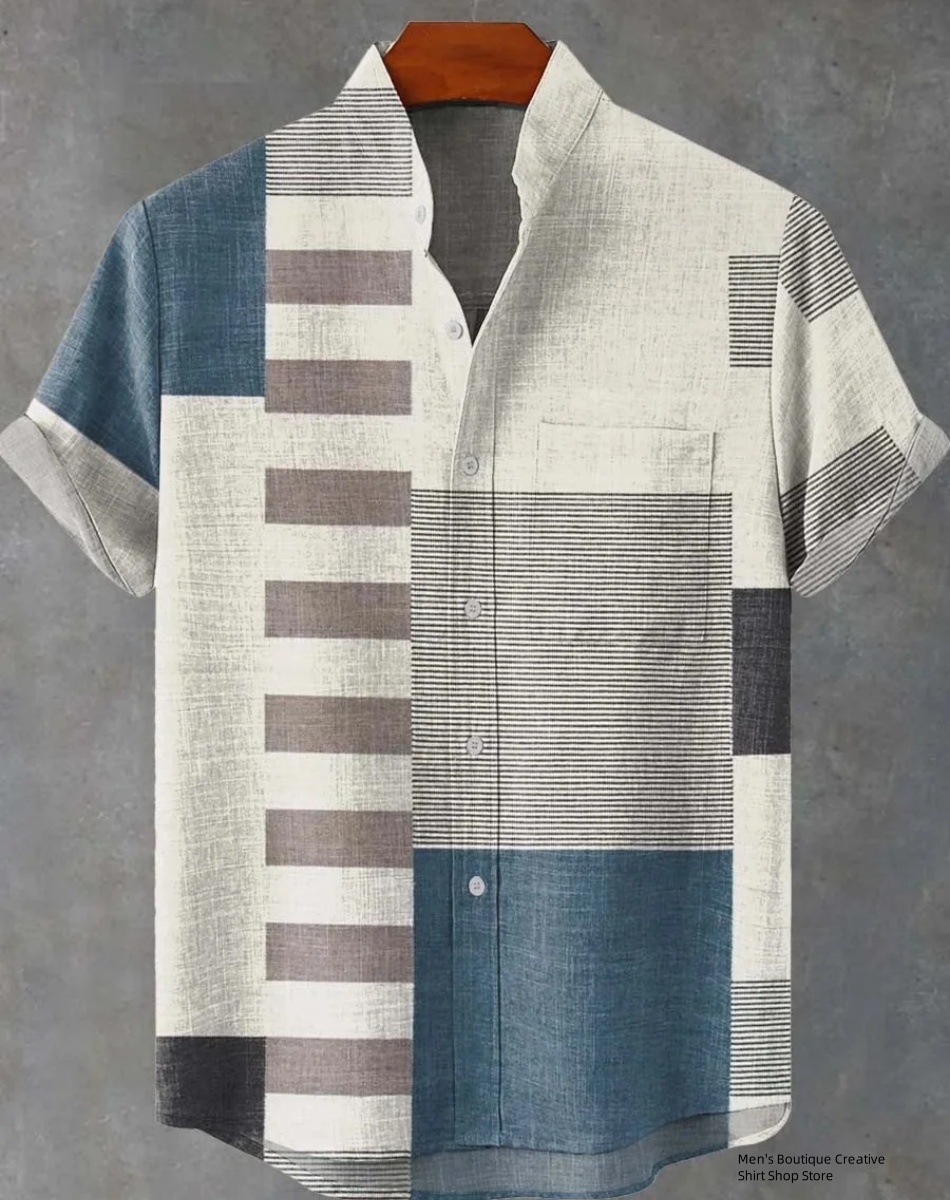 New Linen Men's 3D Ethnic Patt - مراجعة Ethnic Fast Fashion وسعره