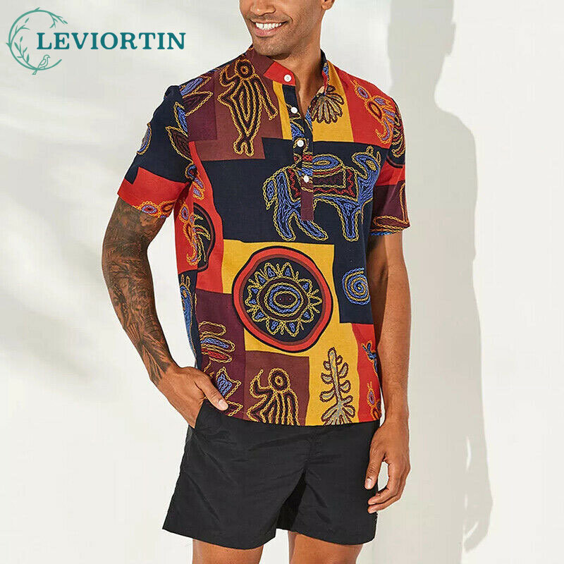 2025 summer new European and A - مراجعة Men'S Ethnic Fashion Trends وسعره