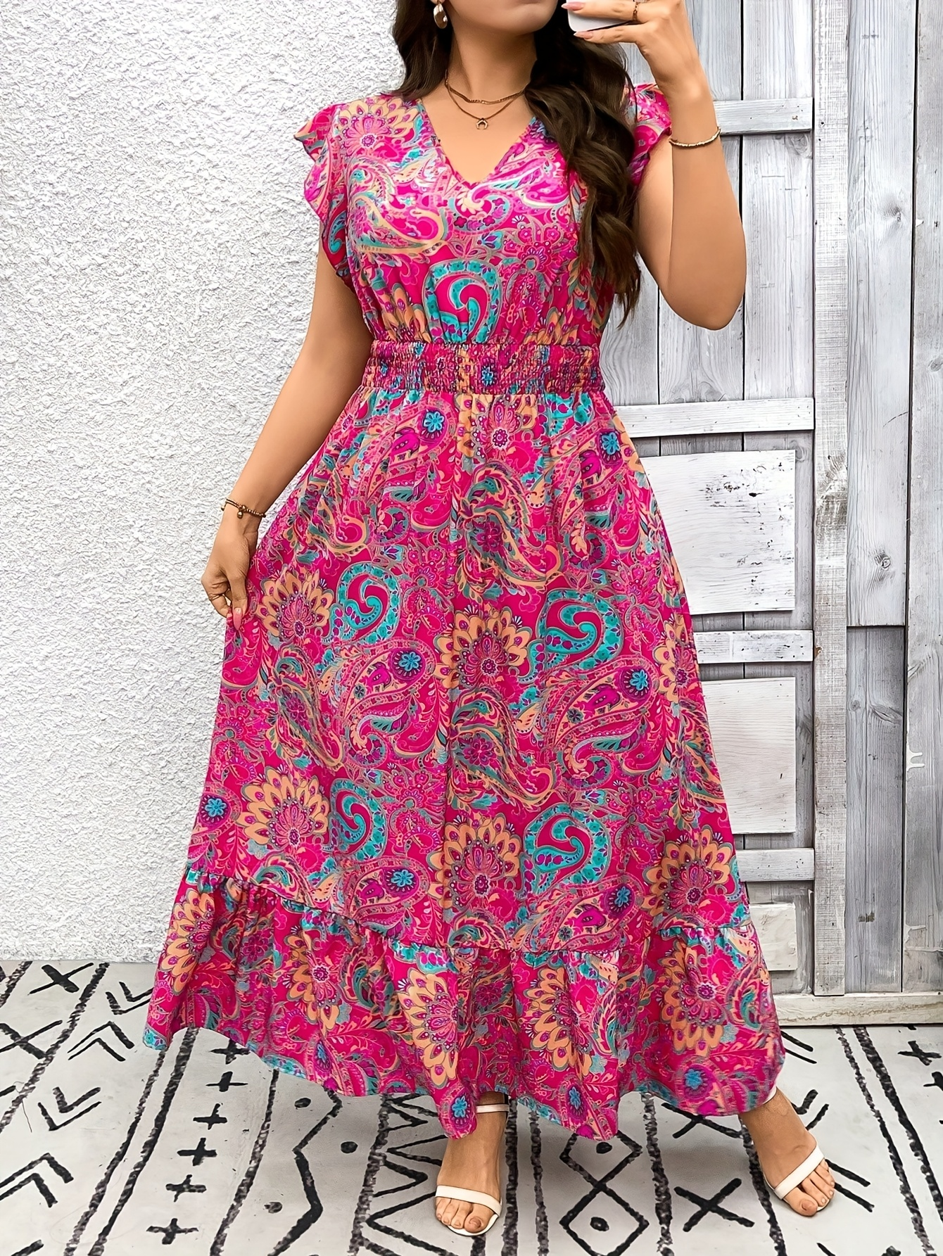 Elegant Long Dress with Ethnic - مراجعة Ethnic Wear Fashion Designer وسعره
