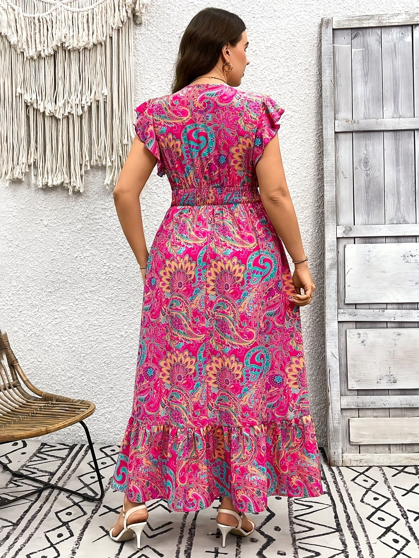 Elegant Long Dress with Ethnic - مراجعة Ethnic Wear Fashion Designer وسعره