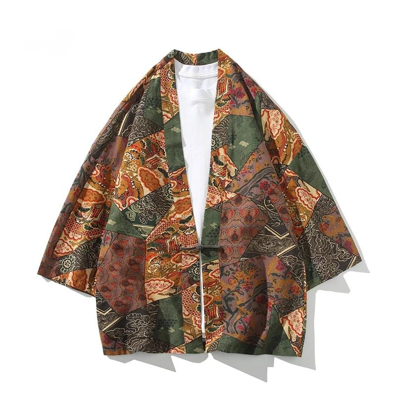Ethnic Style Print Yukata Men  - مراجعة Ethnic Fashion Style وسعره