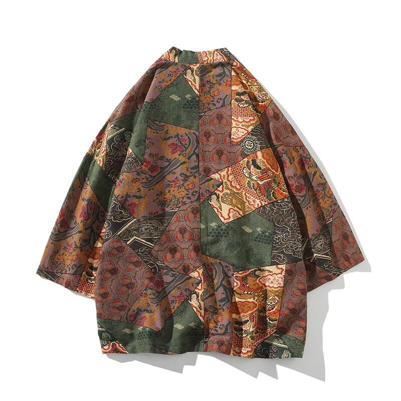 Ethnic Style Print Yukata Men  - مراجعة Ethnic Fashion Style وسعره
