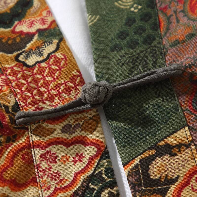 Ethnic Style Print Yukata Men  - مراجعة Ethnic Fashion Style وسعره