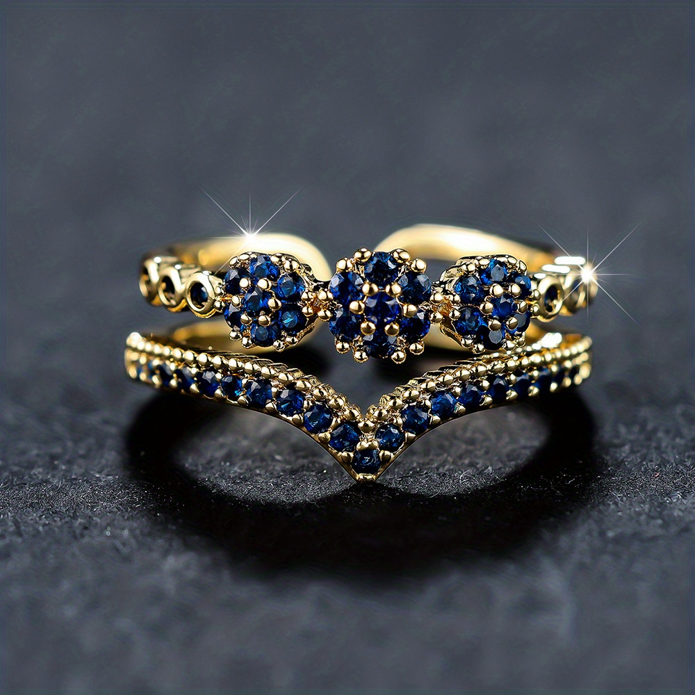 Luxury blue royal style ring,  - مراجعة Ethnic Wear Fashion Designer وسعره